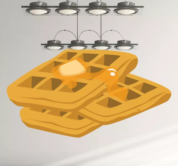 Klistermærke med vafler dessert - TenStickers