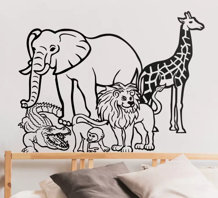 Jungle vilde dyr vinyl klistermærker - TenStickers