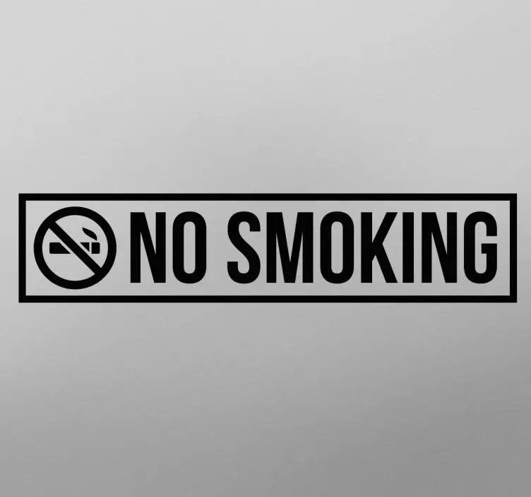 Klistermærke, No smoking - TenStickers