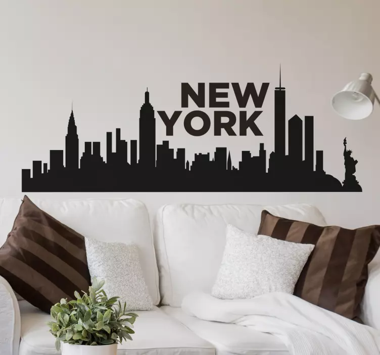 Klistermærke skyline New York - TenStickers