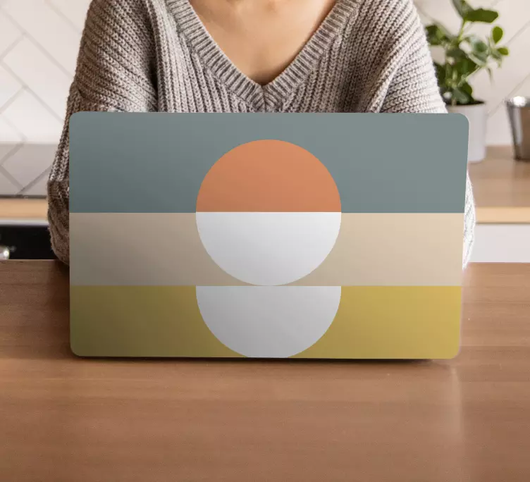 Klistermærke til bærbar med markant geometrisk mønster - TenStickers