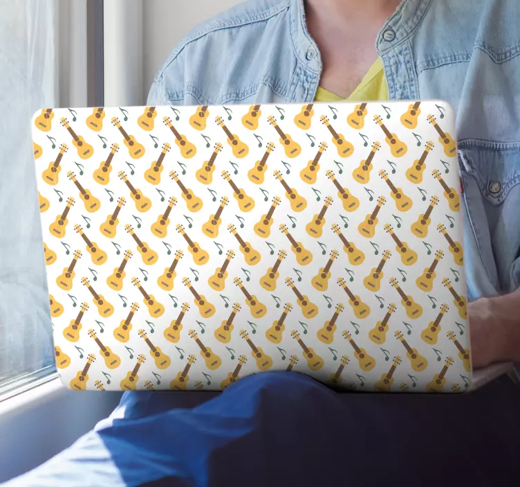 Klistermærke til bærbar med musikinstrumentmotiv - TenStickers