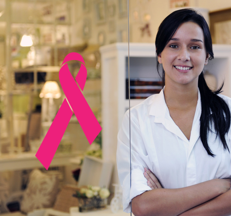 Klistermærke til brystkræft velgørenhed - TenStickers