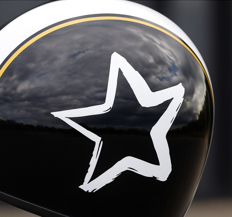 Klistermærke til cykel håndmalet stjerne - TenStickers