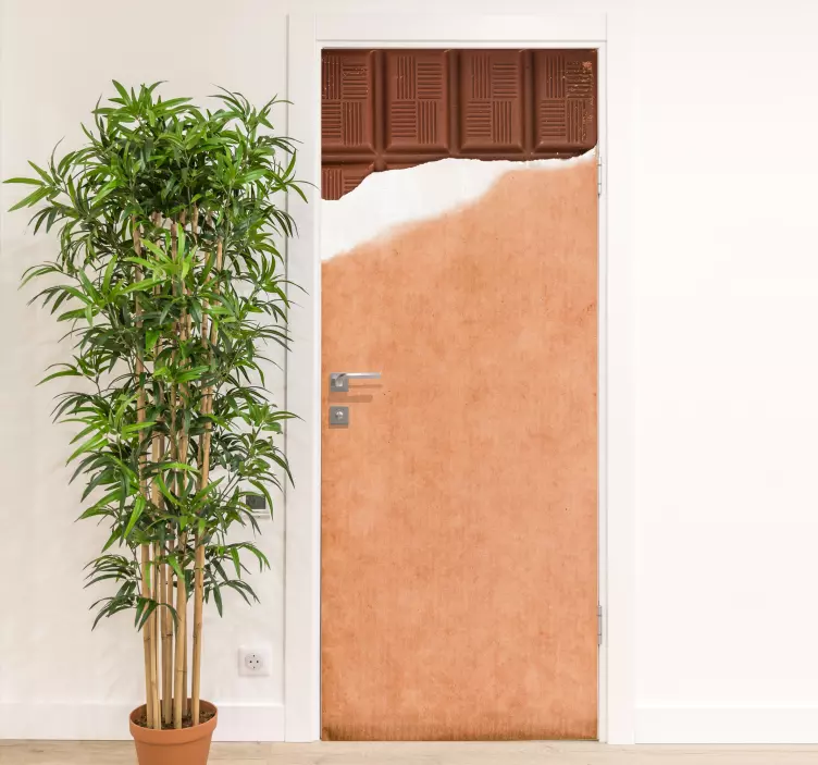 Klistermærke til dør chokoladebar indgang - TenStickers