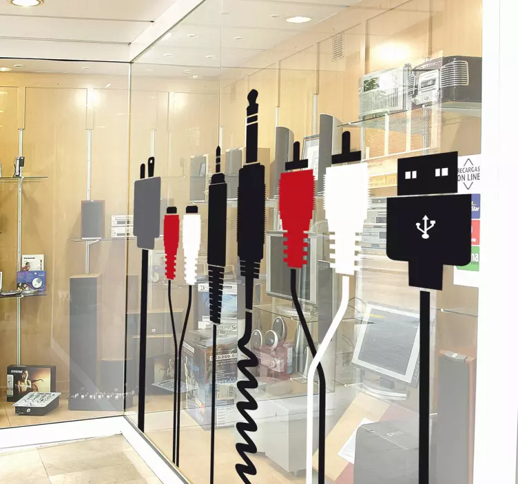 Klistermærke til en elektrisk kabelbutik - TenStickers