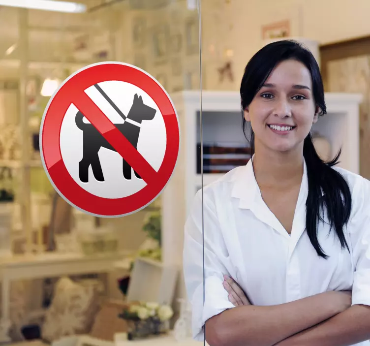 Klistermærke til forbudt tegn på hunde - TenStickers