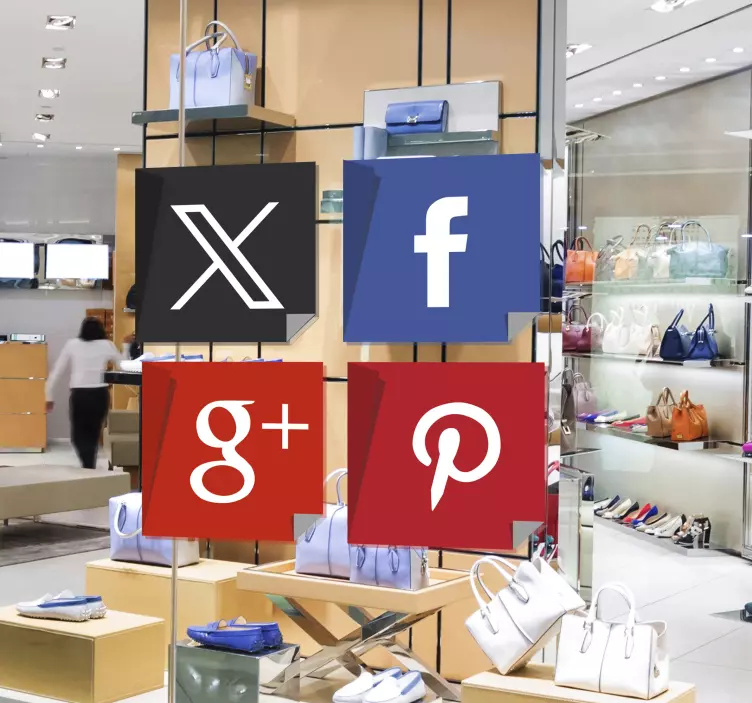 Klistermærke til sociale medier - TenStickers