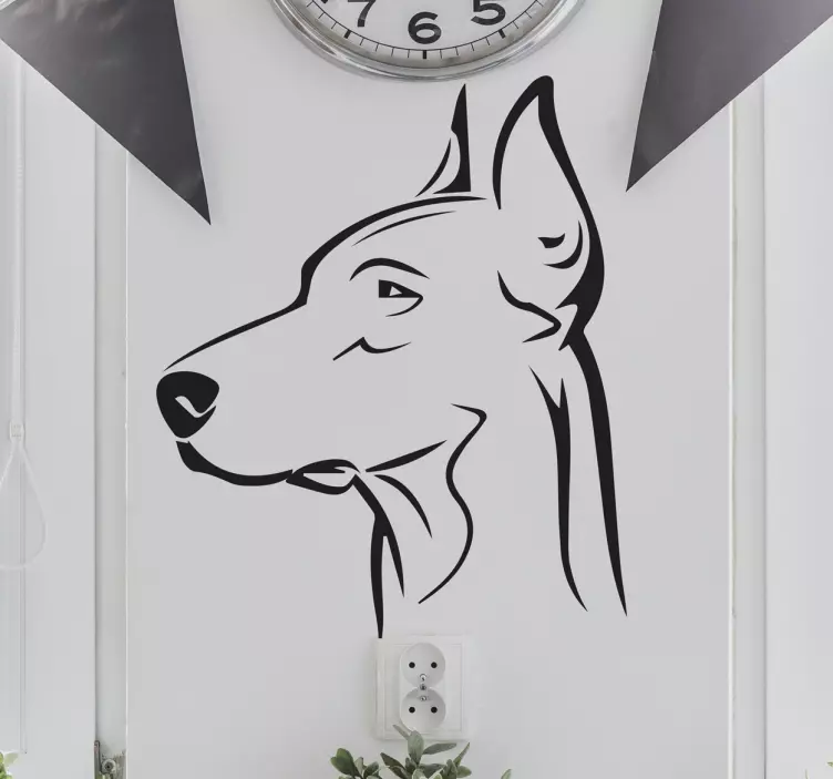 Klistermærker af hunde, dobberman - TenStickers