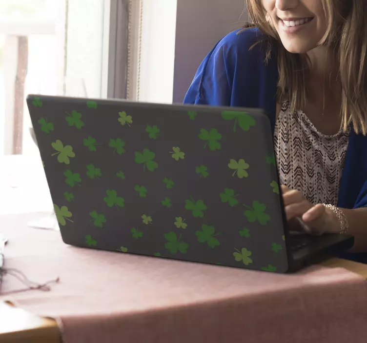 Kløver valg laptop klistermærke - TenStickers