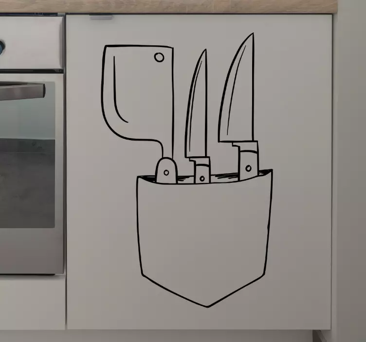 Køkken knive væg klistermærke - TenStickers