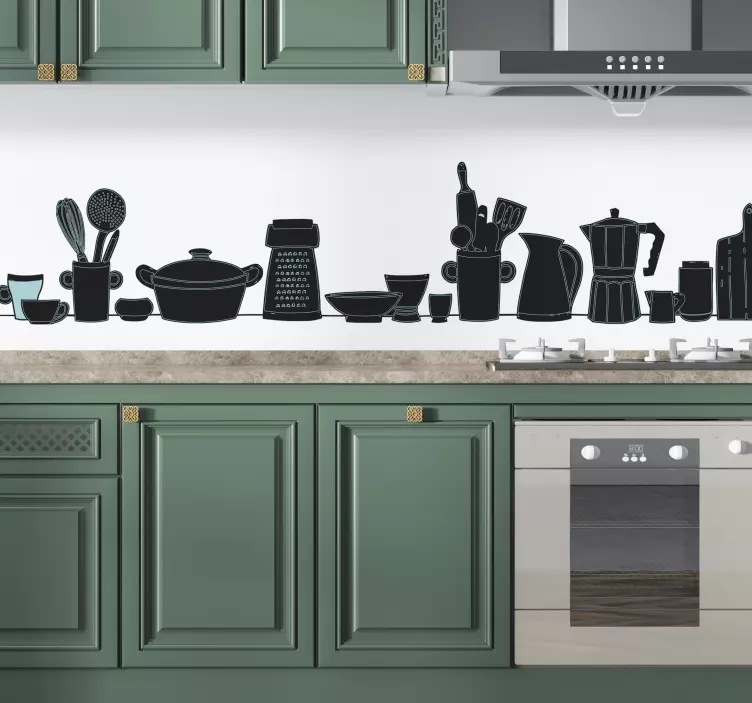 Køkkenredskaber silhuetter wallsticker dyr - TenStickers