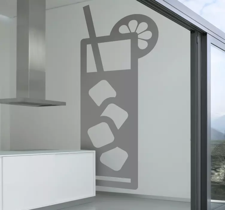 Køle drikke væg klistermærke - TenStickers