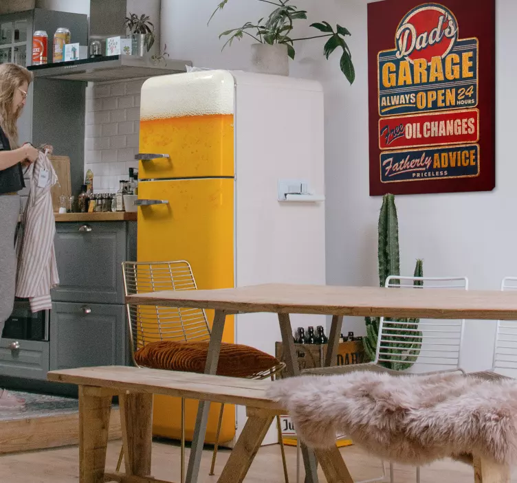 Øl klistermærke til køleskab - TenStickers