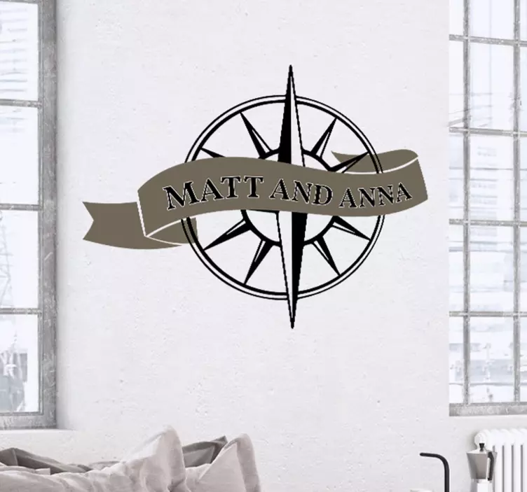 Kompas navne sticker - TenStickers