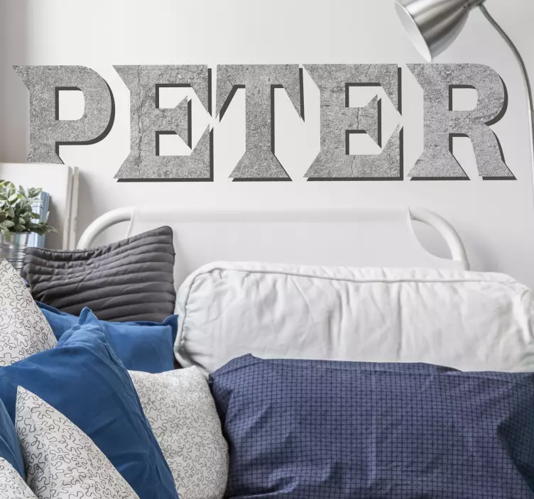 Konkret navneeffekt personlig klistermærke - TenStickers