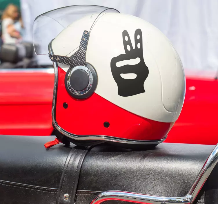 Kør på egen risiko sticker til motorcykelhjelm - TenStickers