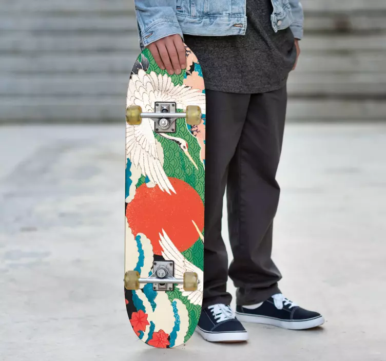 Wallsticker dyr tranerne under den stigende sol - TenStickers