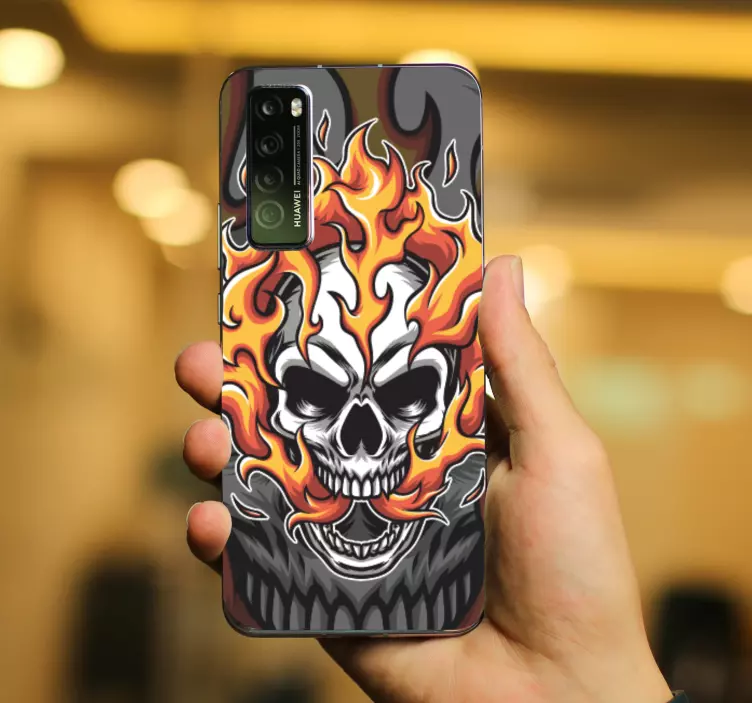 Kranium, flamme, design Huawei klistermærke - TenStickers