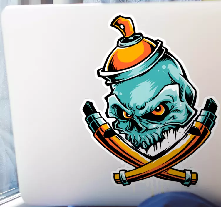 Kranium spray maling laptop skind - TenStickers