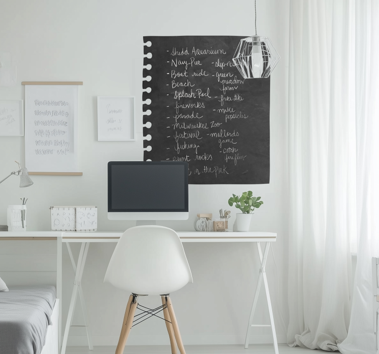 Kridttavle notesbog wallsticker - TenStickers