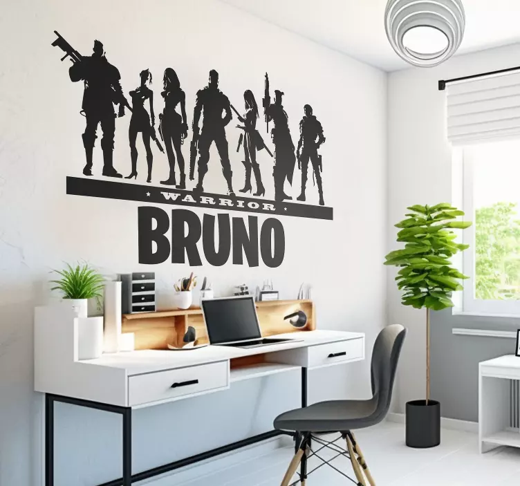 Kriger med navn videospil wallsticker - TenStickers
