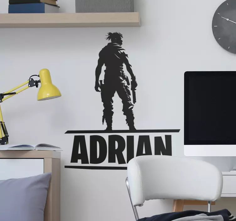 Krigs karakter med navn videospil wallsticker - TenStickers
