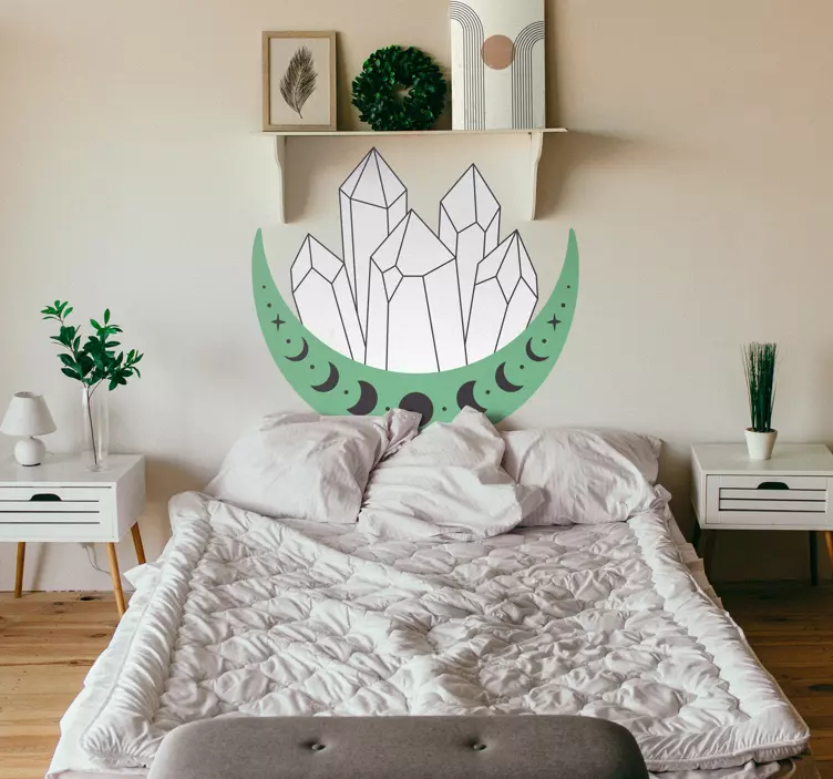 Krystaller med månens faser wallsticker - TenStickers