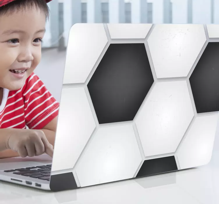 Kugle mønster laptop klistermærke - TenStickers