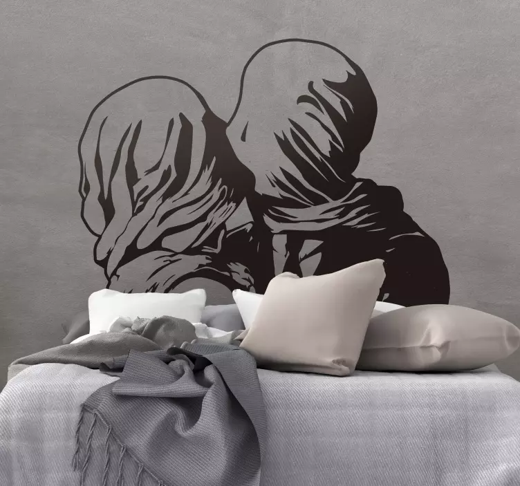Kunst maleri magritte los amantes hjem klistermærke - TenStickers
