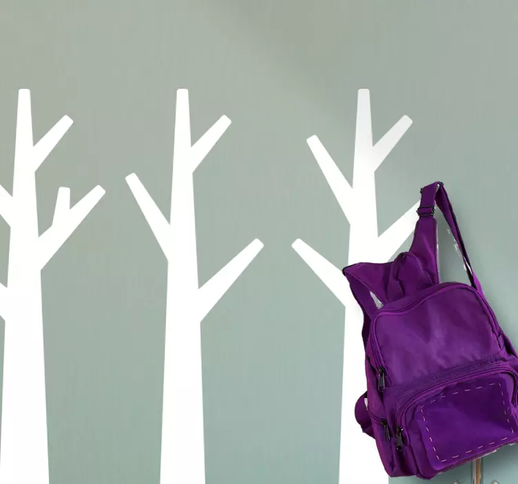 Kunstneriske træskygger tøjbøjle klistermærke - TenStickers