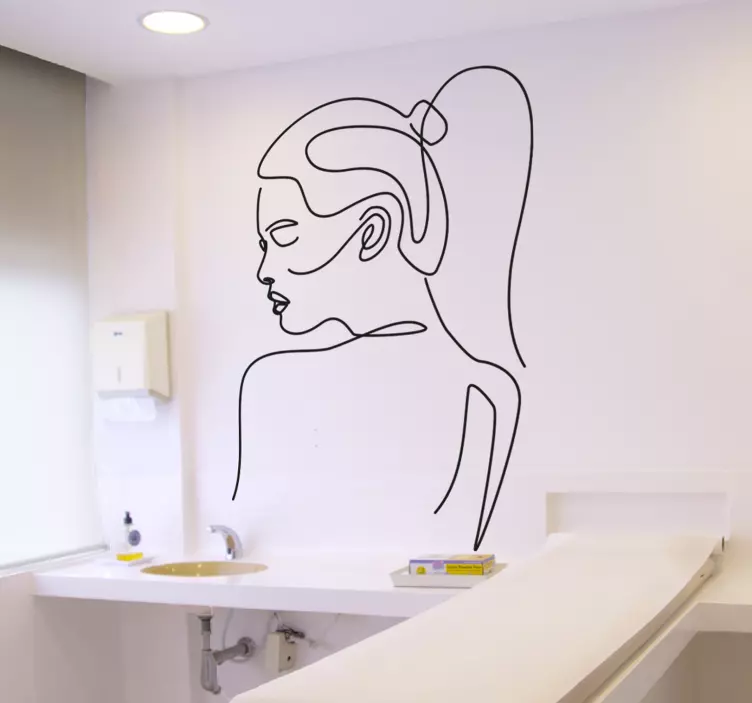 Kvinder elegant kunst klistermærke - TenStickers