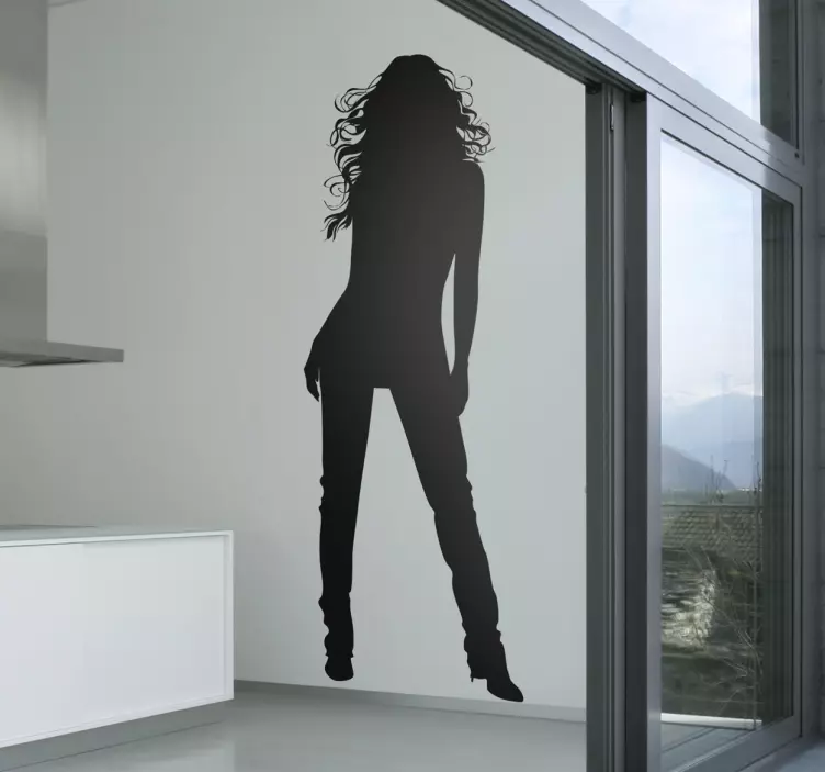 Kvinder silhuet klistermærke - TenStickers