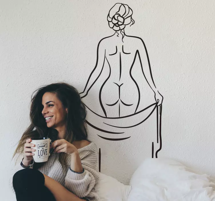 Kvindes bageste voksne klistermærke - TenStickers