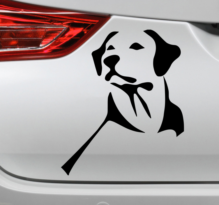 Labrador retriever hundevogn klistermærke - TenStickers