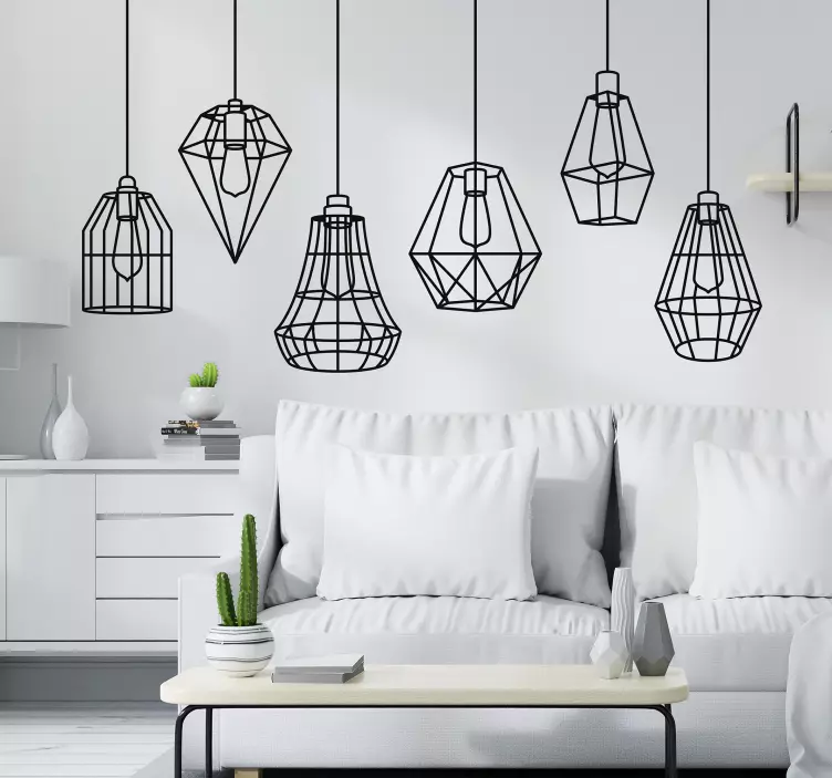 Lanterne med let silhuet objekt klistermærke - TenStickers