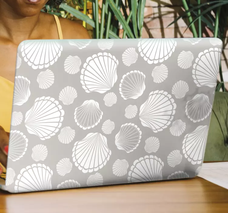 Laptop-cover med skalmønster klistermærke til bærbar - TenStickers