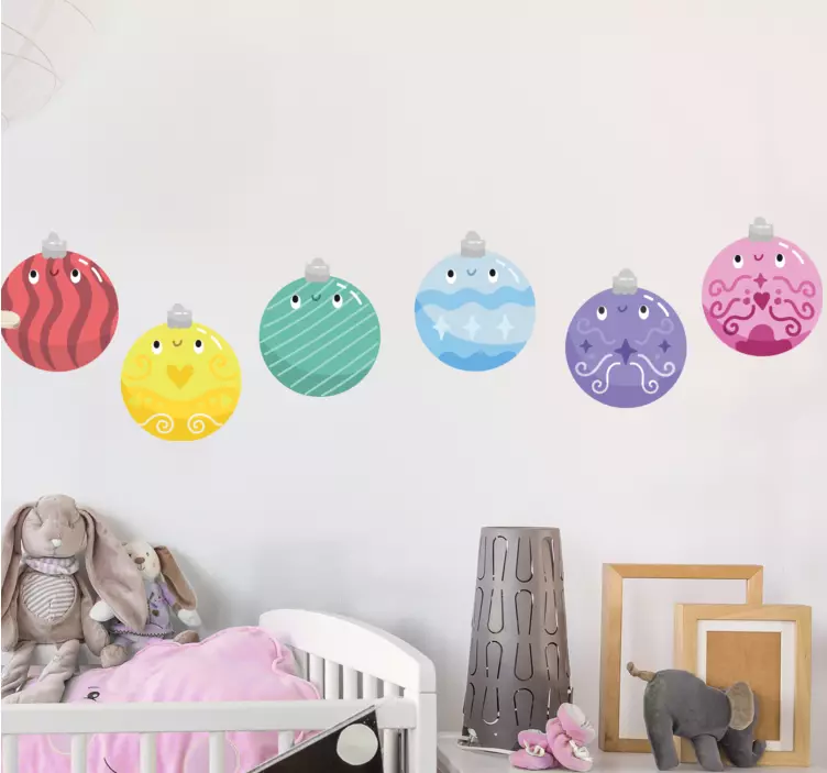 Legesygt ornamentsæt event klistermærke - TenStickers