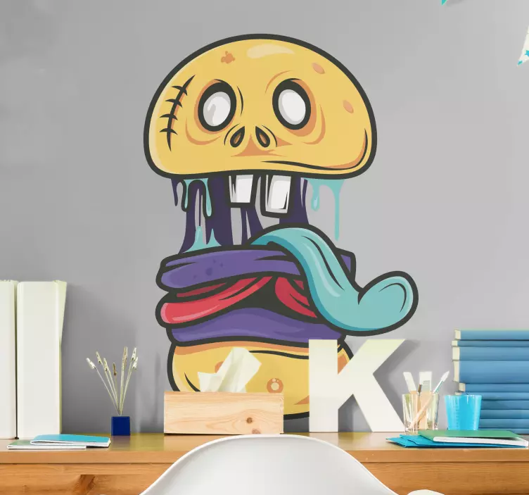 Legesygt tegneseriemonster wallsticker dyr - TenStickers