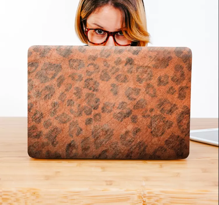 Leopard dyr print mønster laptop skin - TenStickers