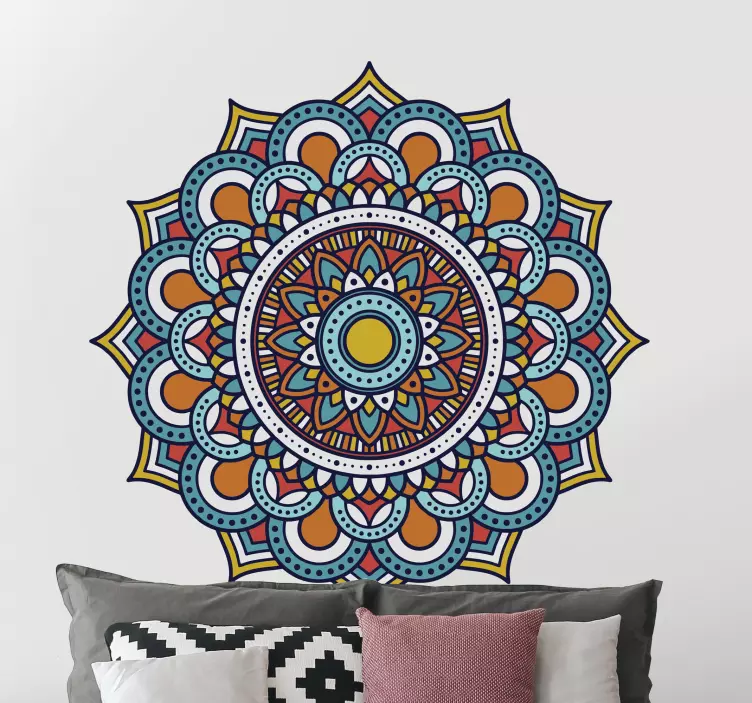 Levende mandala-arrangement dekoration klistermærker - TenStickers