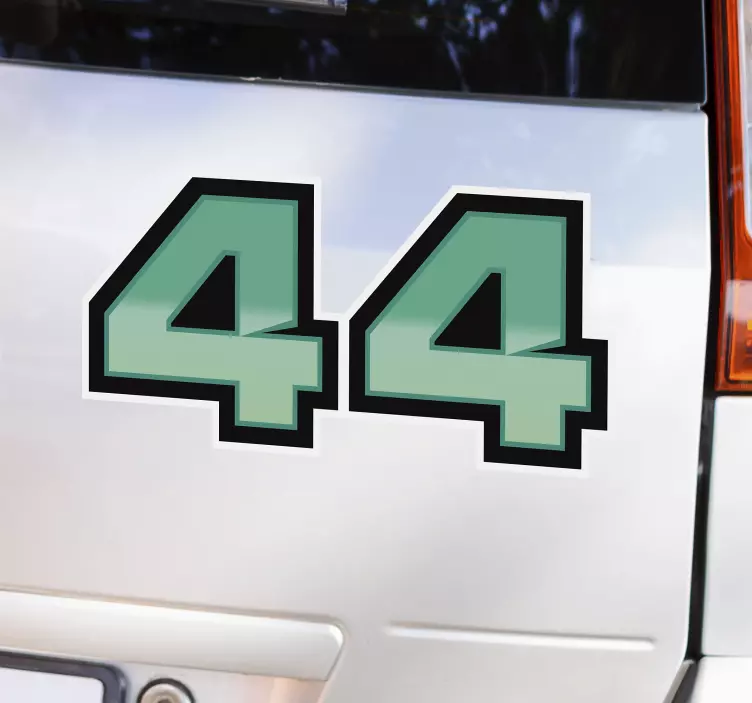 Lewis hamilton 44 sticker til bil - TenStickers