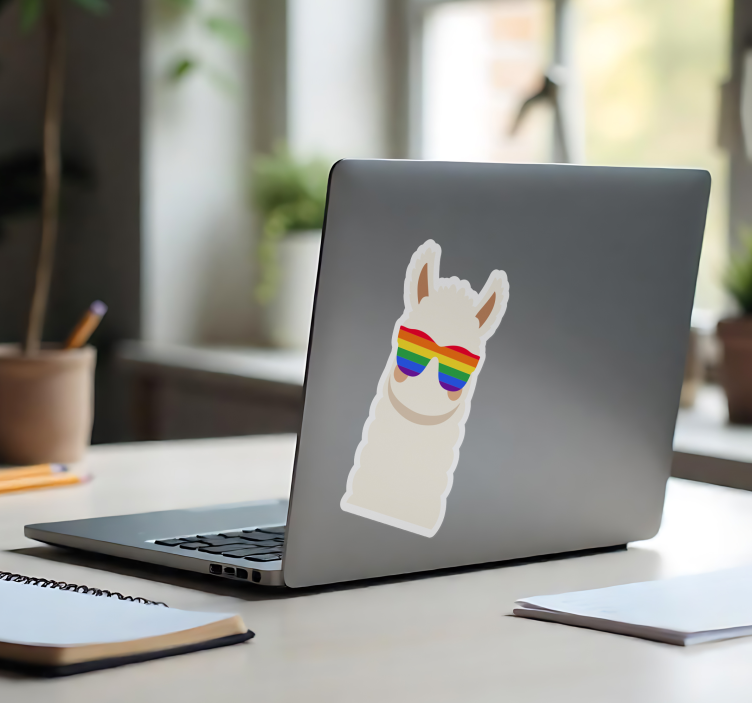 Lgbt-lama Laptop klistermærke - TenStickers