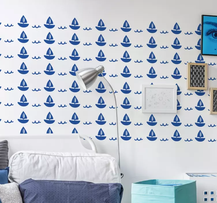 Lille båd klistermærke - TenStickers