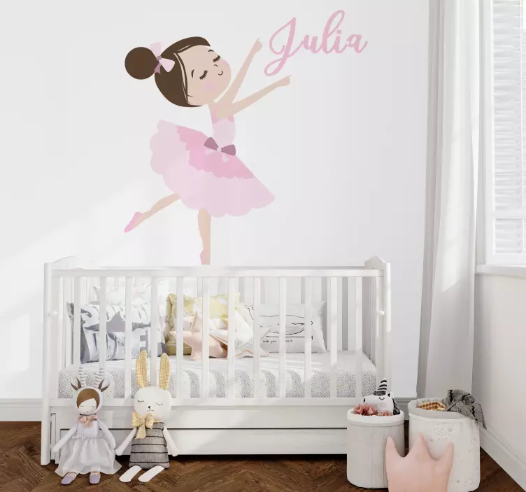 Lille ballerina illustration sticker - TenStickers