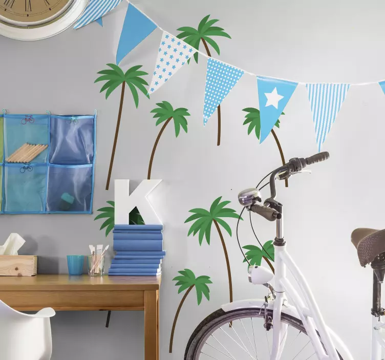 Lille palme kit træ væg mærkat - TenStickers