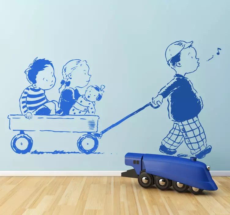 Lillebror & søster børns klistermærke - TenStickers