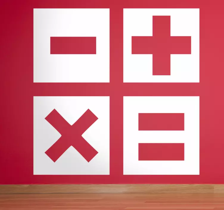 Lommeregner tegn klistermærke - TenStickers