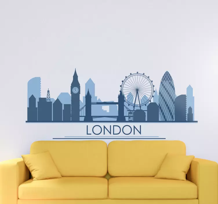 London klistermærke med byens skyline - TenStickers