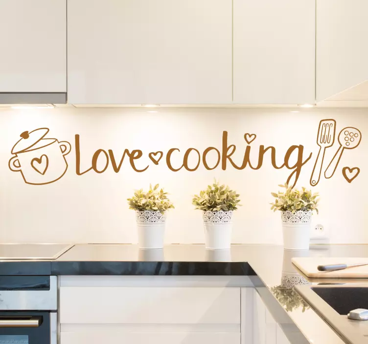 Love cooking sticker - TenStickers